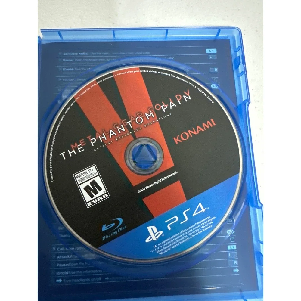 Metal Gear Solid V The Phantom Pain Day One Edition PS4 Sony PlayStation 4 Map